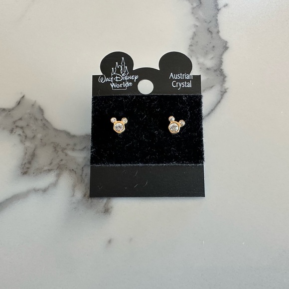 Disney Jewelry - Disney Mickey Mouse Austrian Crystal Stud Earrings